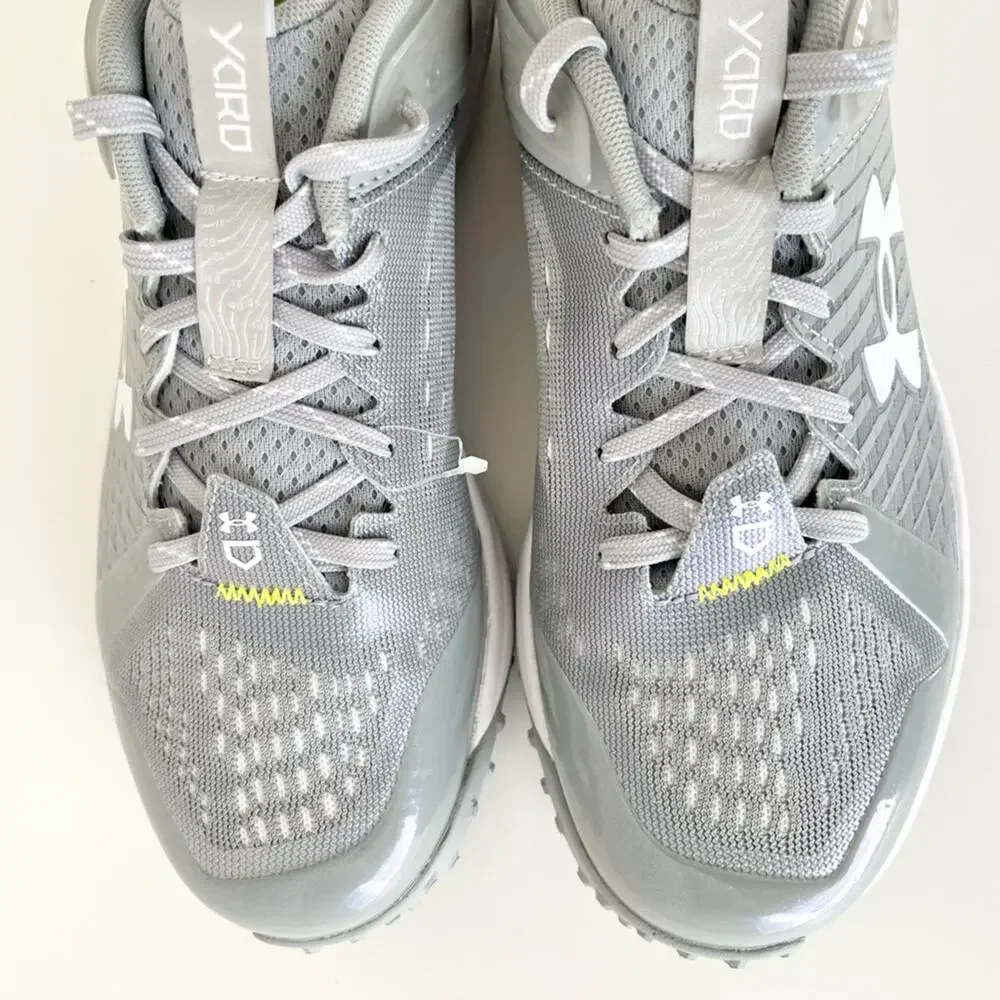 Under Armour yard turf baseball shoes grey white 8 NEW